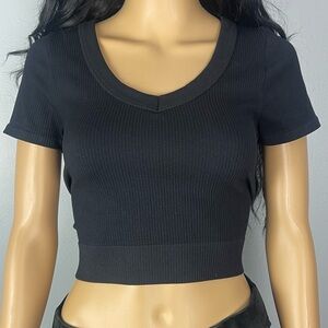 Cropped Nylon Tee